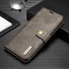 For Galaxy A91 / S10 Lite DG.MING Crazy Horse Texture Flip Detachable Magnetic Leather Case with Holder & Card Slots & Wallet(Grey) - 1