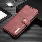 For Galaxy M30S DG.MING Crazy Horse Texture Flip Detachable Magnetic Leather Case with Holder & Card Slots & Wallet(Red) - 1