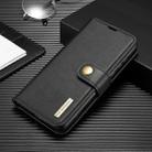 For Huawei P40 DG.MING Crazy Horse Texture Flip Detachable Magnetic Leather Case with Holder & Card Slots & Wallet(Black) - 1