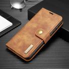 For Huawei P40 DG.MING Crazy Horse Texture Flip Detachable Magnetic Leather Case with Holder & Card Slots & Wallet(Brown) - 1