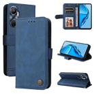 For Infinix Hot 20 4G Skin Feel Life Tree Metal Button Leather Phone Case(Blue) - 1