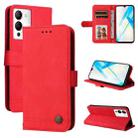 For Infinix Note 12 / G96 Skin Feel Life Tree Metal Button Leather Phone Case(Red) - 1