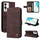 For Infinix Note 12 / G96 Skin Feel Life Tree Metal Button Leather Phone Case(Brown) - 1