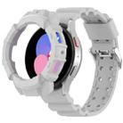 For Samsung Galaxy Watch5 40mm Armor Silicone Watch Band + Protective Case(Light Grey) - 1