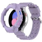 For Samsung Galaxy Watch5 44mm Armor Silicone Watch Band + Protective Case(Purple) - 1