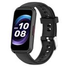 For Keep Band B4 16mm Glossy Surface Silicone Watch Band(Black) - 1