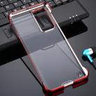For Huawei P40 SULADA Borderless Drop-proof Vacuum Plating PC Case(Red) - 3