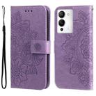 For Infinix Note 12 / G96 7-petal Flowers Embossing Leather Phone Case(Light Purple) - 1