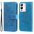 For Infinix Note 12 / G96 7-petal Flowers Embossing Leather Phone Case(Blue) - 1