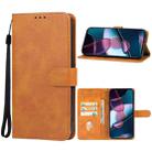 For Motorola Moto Edge+ 2023 Leather Phone Case(Brown) - 1