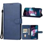 For Motorola Moto Edge+ 2023 Leather Phone Case(Blue) - 1