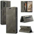 For Samsung Galaxy A14 5G AutSpace A01 Retro Skin-feel Crazy Horse Texture Horizontal Flip Leather Case(Coffee) - 1