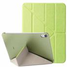 For iPad 10th Gen 10.9 2022 Silk Texture Horizontal Deformation Flip Tablet Leather Case with Holder(Green) - 1