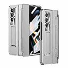 For Samsung Galaxy Z Fold4 Integrated Folding Phone Case with Hinge(Silver) - 1