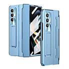 For Samsung Galaxy Z Fold4 Integrated Folding Phone Case with Hinge(Blue) - 1