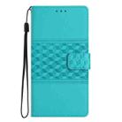 For Huawei P10 Plus Diamond Embossed Skin Feel Leather Phone Case with Lanyard(Blue) - 2