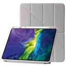 For iPad 10th Gen 10.9 2022 Deformation Transparent Acrylic Leather Tablet Case(Grey) - 1