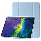 For iPad 10th Gen 10.9 2022 Deformation Transparent Acrylic Leather Tablet Case(Sky Blue) - 1