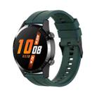 For Huawei Watch Buds 20mm Silicone Black Buckle Watch Band(Dark Green) - 1