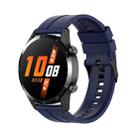 For Huawei Watch Buds 20mm Silicone Black Buckle Watch Band(Midnight Blue) - 1