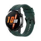 For Huawei Watch Buds 22mm Silicone Black Buckle Watch Band(Dark Green) - 1