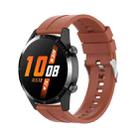 For Huawei Watch Buds / Watch 3 Pro New 22mm Silicone Silver Buckle Watch Band(Cabernet Orange) - 1