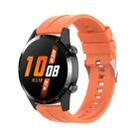 For Huawei Watch Buds / Watch 3 Pro New 22mm Silicone Silver Buckle Watch Band(Vitality Orange) - 1