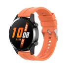 For Huawei Watch Buds / Watch 3 Pro New 20mm Silicone Silver Buckle Watch Band(Vitality Orange) - 1