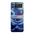 For Samsung Galaxy Z Flip4 5G Funny Oil Painting PC Phone Case(Starry Sky) - 1