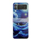 For Samsung Galaxy Z Flip3 5G Funny Oil Painting PC Phone Case(Starry Sky) - 1