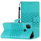 For Xiaomi Redmi 10A Diamond Embossed Skin Feel Leather Phone Case with Lanyard(Blue) - 1