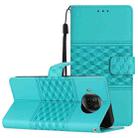For Xiaomi Mi 10T Lite Diamond Embossed Skin Feel Leather Phone Case with Lanyard(Blue) - 1