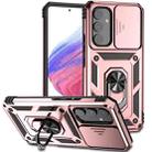For Samsung Galaxy A54 5G Sliding Camshield Holder Phone Case(Rose Gold) - 1