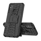 For Huawei Honor Play 9A Tire Texture Shockproof TPU+PC Protective Case with Holder(Black) - 1