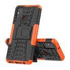 For Huawei Honor Play 9A Tire Texture Shockproof TPU+PC Protective Case with Holder(Orange) - 1