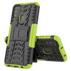 For Galaxy M31 Tire Texture Shockproof TPU+PC Protective Case with Holder(Green) - 1