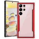 For Samsung Galaxy S23 5G Defender Metal Clear PC Soft TPU Phone Case(Red) - 1