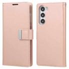For Samsung Galaxy S23+ 5G GOOSPERY RICH DIARY Crazy Horse Texture Leather Phone Case(Rose Gold) - 1