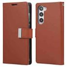 For Samsung Galaxy S23+ 5G GOOSPERY RICH DIARY Crazy Horse Texture Leather Phone Case(Brown) - 1