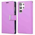 For Samsung Galaxy S23 Ultra 5G GOOSPERY RICH DIARY Crazy Horse Texture Leather Phone Case(Purple) - 1