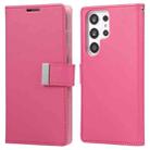 For Samsung Galaxy S23 Ultra 5G GOOSPERY RICH DIARY Crazy Horse Texture Leather Phone Case(Rose Red) - 1