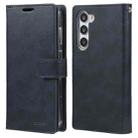 For Samsung Galaxy S23+ 5G GOOSPERY MANSOOR DIARY 9 Card Slots Leather Phone Case(Dark Blue) - 1