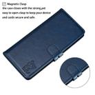 For Galaxy A21 Embossed Happy Cat Pattern Horizontal Flip Leather Case with Holder & Card Slots & Wallet(Blue) - 7