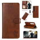 For Xiaomi MI 10 Pro Embossed Happy Cat Pattern Horizontal Flip Leather Case with Holder & Card Slots & Wallet(Brown) - 1