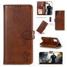 For Huawei P40 Embossed Happy Cat Pattern Horizontal Flip Leather Case with Holder & Card Slots & Wallet(Brown) - 1