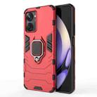 For Realme 10 Pro Magnetic Ring Holder PC + TPU Phone Case(Red) - 1