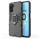 For Realme 10 4G Magnetic Ring Holder PC + TPU Phone Case(Black) - 1