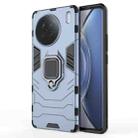For vivo X90 5G Magnetic Ring Holder PC + TPU Phone Case(Navy Blue) - 1