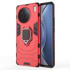For vivo X90 5G Magnetic Ring Holder PC + TPU Phone Case(Red) - 1
