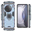 For vivo X90 Pro 5G Magnetic Ring Holder PC + TPU Phone Case(Navy Blue) - 2